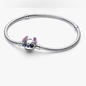 Pandora Silver Bracelet with Pink-Eared Character Charm